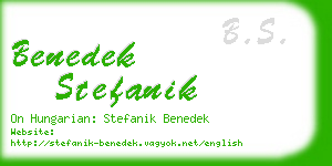 benedek stefanik business card